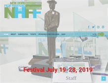 Tablet Screenshot of newhopefilmfestival.com